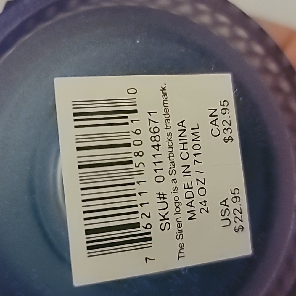 Starbucks Periwinkle 2024 Gradient Bling Winter Ombré Studded Soft Touch - Picture 6 of 8